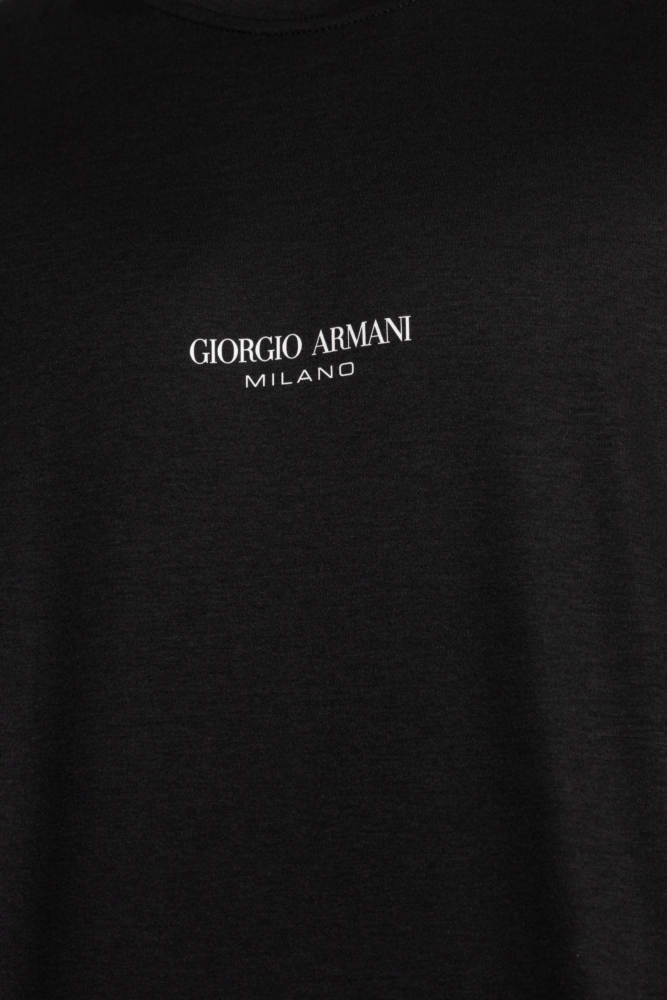 Czarny T-shirt z nadrukowanym logo Giorgio Armani - Vitkac